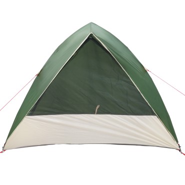 vidaXL Σκηνή Camping με στέγη Πράσινο 320 x 275 x 190 εκ. ταφτάς