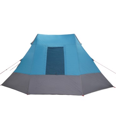 vidaXL Σκηνή Camping με στέγη Μπλε 482 x 360 x 227 εκ ταφτάς