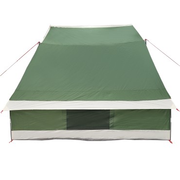 vidaXL Σκηνή Camping με στέγη Πράσινο 223 x 163 x 130 εκ ταφτάς