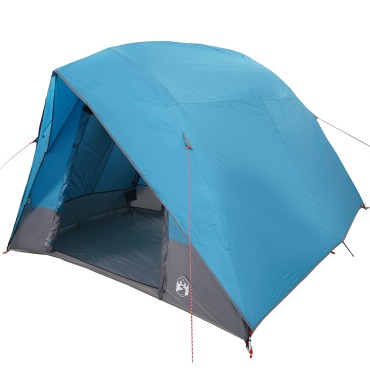 vidaXL Σκηνή Camping με στέγη Μπλε 275 x 230 x 140 εκ. ταφτάς