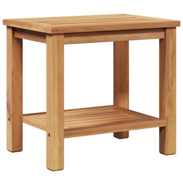 vidaXL Τραπεζάκι σαλονιού με ράφι Καφέ 50x35x45cm Στερεό Ξύλο Τίκ 1 τεμ.