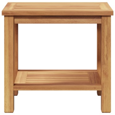 vidaXL Τραπεζάκι σαλονιού με ράφι Καφέ 50x35x45cm Στερεό Ξύλο Τίκ 1 τεμ.