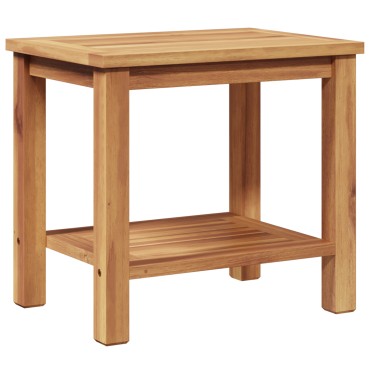 vidaXL Τραπεζάκι σαλονιού με ράφι Καφέ 50x35x45cm Στερεό Ξύλο Τίκ 1 τεμ.