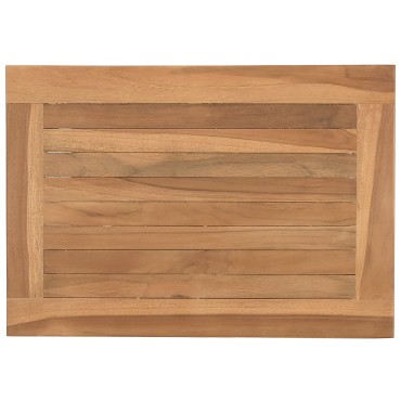 vidaXL Τραπεζάκι σαλονιού με ράφι Καφέ 50x35x45cm Στερεό Ξύλο Τίκ 1 τεμ.