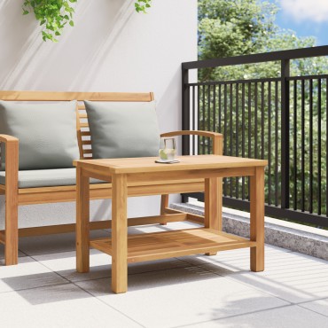 vidaXL Τραπεζάκι σαλονιού Καφέ 70x40x45cm Στερεό Ξύλο Τίκ 1 τεμ.