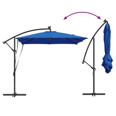 vidaXL Ομπρέλα ηλίου 249 x 249 x 250 εκ. Πολυεστέρας και Αλουμίνιο