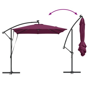 vidaXL Ομπρέλα ηλίου Βεραμάν Κόκκινο 249 x 249 x 250 εκ.