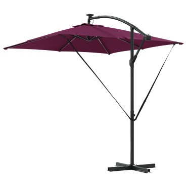 vidaXL Ομπρέλα ηλίου Βεραμάν Κόκκινο 249 x 249 x 250 εκ.