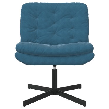 vidaXL Γυριστή Χαλαρωτική Καρέκλα Μπλε 63x75x76cm Βελούδο