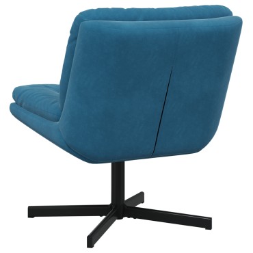 vidaXL Γυριστή Χαλαρωτική Καρέκλα Μπλε 63x75x76cm Βελούδο