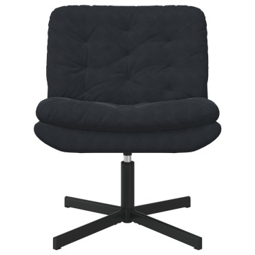 vidaXL Γυριστή Χαλαρωτική Καρέκλα Μαύρο 63x75x76cm Βελούδο