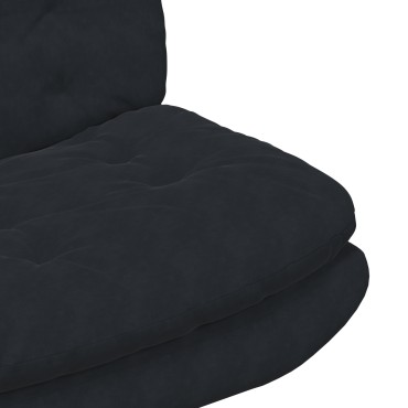 vidaXL Γυριστή Χαλαρωτική Καρέκλα Μαύρο 63x75x76cm Βελούδο