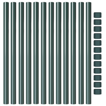 vidaXL Στύλος Περιφράξεων 12 τμχ. Πράσινο 3,2x3,2x80cm