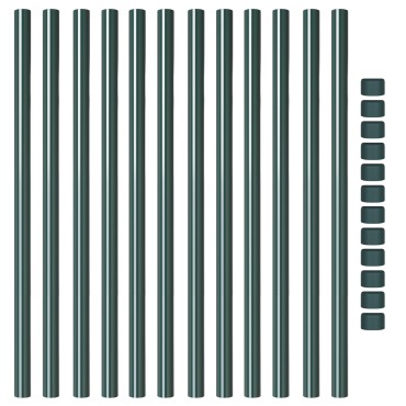 vidaXL Στύλος Περιφράξεων 12 τμχ. Πράσινο 3,2x3,2x110cm