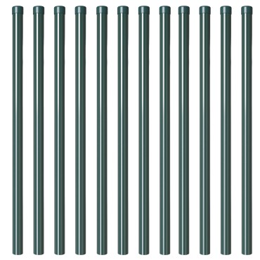 vidaXL Στύλος Περιφράξεων 12 τμχ. Πράσινο 3,2x3,2x120cm
