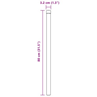 vidaXL Στύλος Περιφράξεων 2 τμχ. Γκρι 3,2x3,2x80cm