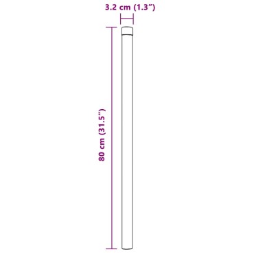 vidaXL Στύλος Περιφράξεων 2 τμχ. Γκρι 3,2x3,2x80cm