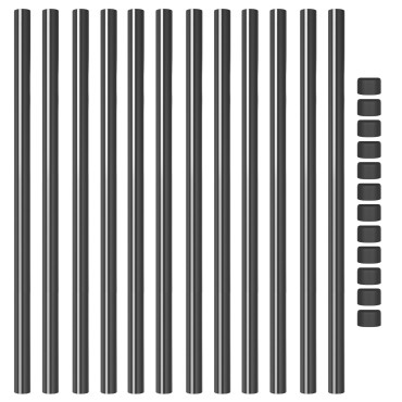 vidaXL Στύλος Περιφράξεων 12 τμχ. Γκρι 3,2x3,2x100cm