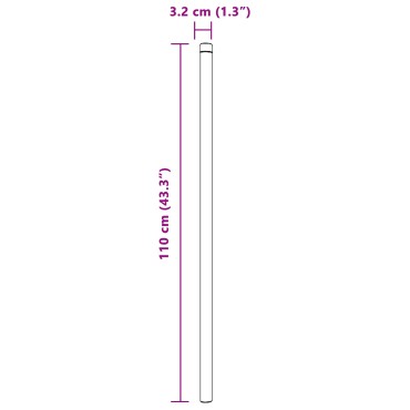 vidaXL Στύλος Περιφράξεων 12 τμχ. Γκρι 3,2x3,2x110cm