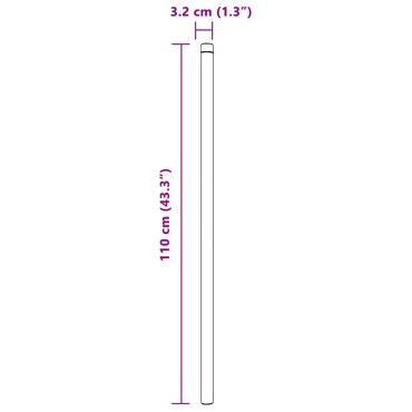 vidaXL Στύλος Περιφράξεων 12 τμχ. Γκρι 3,2x3,2x110cm
