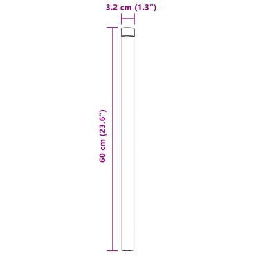 vidaXL Στύλος Περιφράξεων 12 τμχ. Ασημί 3,2x3,2x60cm