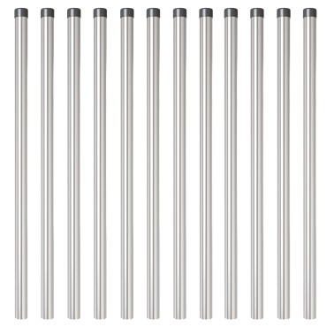 vidaXL Στύλος Περιφράξεων 12 τμχ. Ασημί 3,2x3,2x120cm