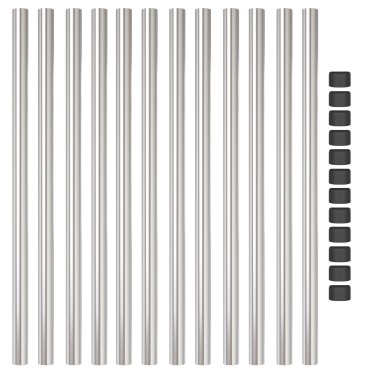 vidaXL Στύλος Περιφράξεων 12 τμχ. Ασημί 3,2x3,2x120cm