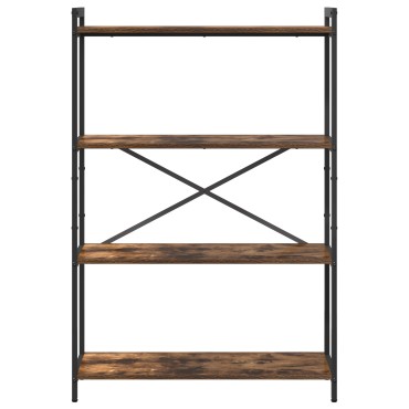 vidaXL Ράφι Βιβλίων 80x30x120cm Επεξεργασμένο Ξύλο Καπνιστό Δρύς 1 τεμ.