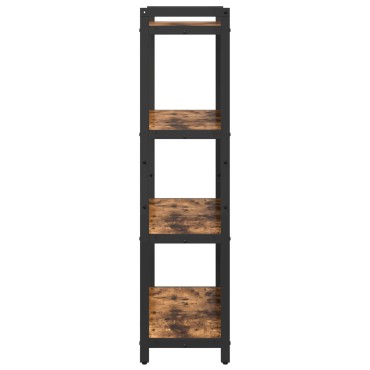 vidaXL Ράφι Βιβλίων 80x30x120cm Επεξεργασμένο Ξύλο Καπνιστό Δρύς 1 τεμ.