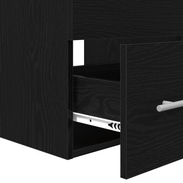 vidaXL Σετ Επίπλων Μπάνιου με συρτάρι Μαύρο 41x38,5x48cm
