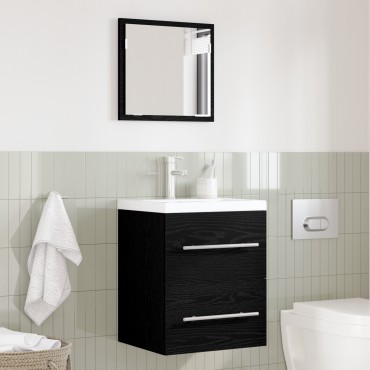 vidaXL Σετ Επίπλων Μπάνιου με συρτάρι Μαύρο 41x38,5x48cm