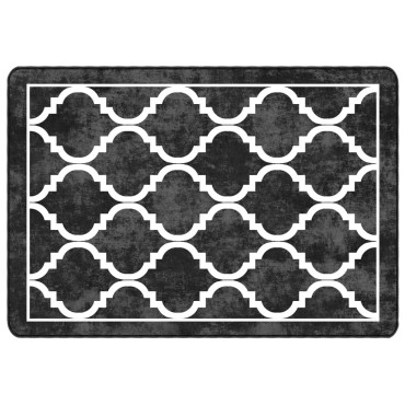 vidaXL Χαλί Πλενόμενο Μαύρο και Λευκό 160x230cm