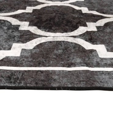 vidaXL Χαλί Πλενόμενο Μαύρο και Λευκό 160x230cm