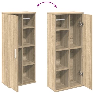 vidaXL Ντουλάπι μπάνιου με θήκη για ρολά Δρυς sonoma 39x22x90cm