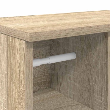 vidaXL Ντουλάπι μπάνιου με θήκη για ρολά Δρυς sonoma 39x22x90cm