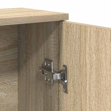vidaXL Ντουλάπι μπάνιου με θήκη για ρολά Δρυς sonoma 39x22x90cm
