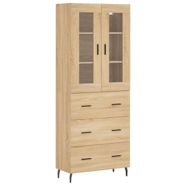 vidaXL Ντουλάπι Sonoma δρυς 69,5x34x180cm από Επεξεργασμένο Ξύλο 1 τεμ.