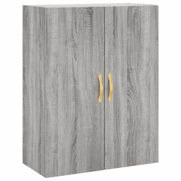 vidaXL Ντουλάπι Γκρι Sonoma 69,5x34x180cm Επεξεργασμένο Ξύλο 1 τεμ.