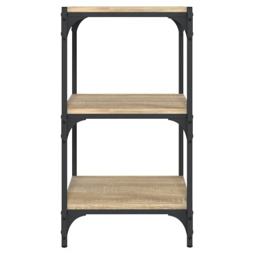 vidaXL Βιβλιοθήκη Sonoma Δρυς 40x33x70,5cm Επεξεργ. Ξύλο & Ατσάλι 1 τεμ.
