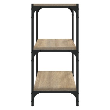 vidaXL Βιβλιοθήκη Sonoma Δρυς 40x33x70,5cm Επεξεργ. Ξύλο & Ατσάλι 1 τεμ.