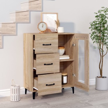vidaXL Ντουλάπι Sonoma Δρυς 69,5x34x90cm από Επεξεργασμένο Ξύλο 1 τεμ.