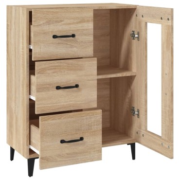 vidaXL Ντουλάπι Sonoma Δρυς 69,5x34x90cm από Επεξεργασμένο Ξύλο 1 τεμ.