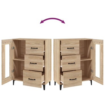 vidaXL Ντουλάπι Sonoma Δρυς 69,5x34x90cm από Επεξεργασμένο Ξύλο 1 τεμ.