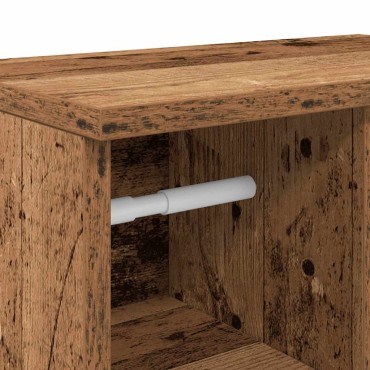 vidaXL Ντουλάπι μπάνιου με θήκη για ρολά 39x22x90cm