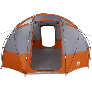 vidaXL Θόλος Τέντα Γκρι και Πορτοκαλί 475 x 475 x 235 εκ. ταφτάς