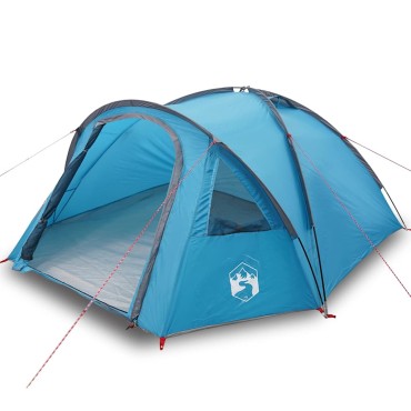 vidaXL Θόλος Τέντα 4 άτομο 308 x 268 x 130 εκ. Αδιάβροχο Μπλε ταφτάς