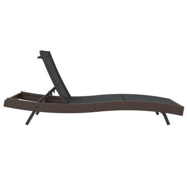 vidaXL Ξαπλώστρα 197x70x82cm συνθετικό ρατάν 1 τεμ.