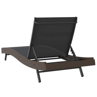 vidaXL Ξαπλώστρα 197x70x82cm συνθετικό ρατάν 1 τεμ.