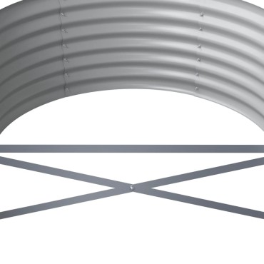 vidaXL Ζαρντινιέρα Καφέ 224x80x36 εκ. Γαλβανισμένος χάλυβας