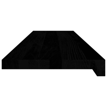 vidaXL Περβάζια παραθύρων 2 τεμ. Καφέ-Μαύρο 100x30x2εκ. Μασίφ Ξύλο Δρυός